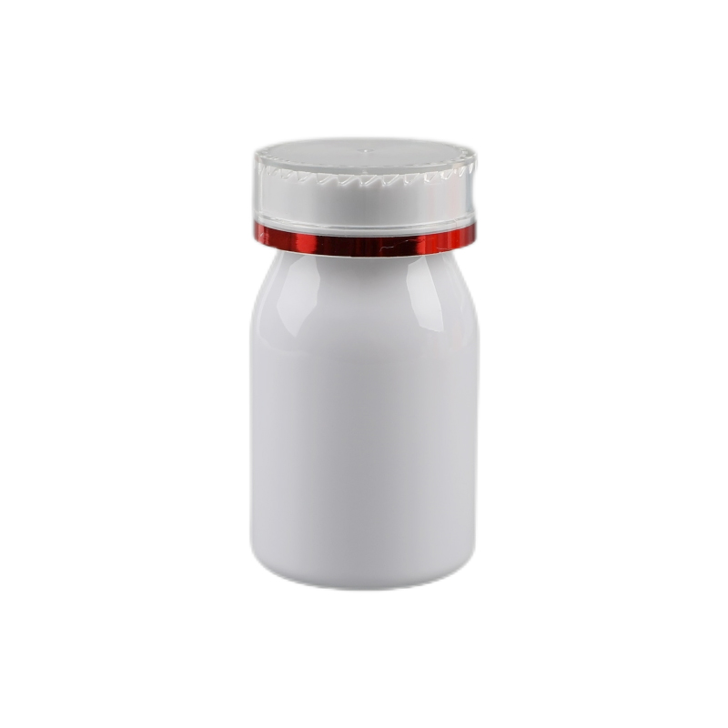 Hot Luxury 100cc white PET medicine plastic bottle for candy capsule vitamin with CRC cap/lid
