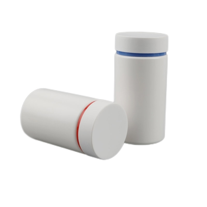 150cc 5oz white HDPE medical plastic bottles flat shoulder wide mouth with screw cap