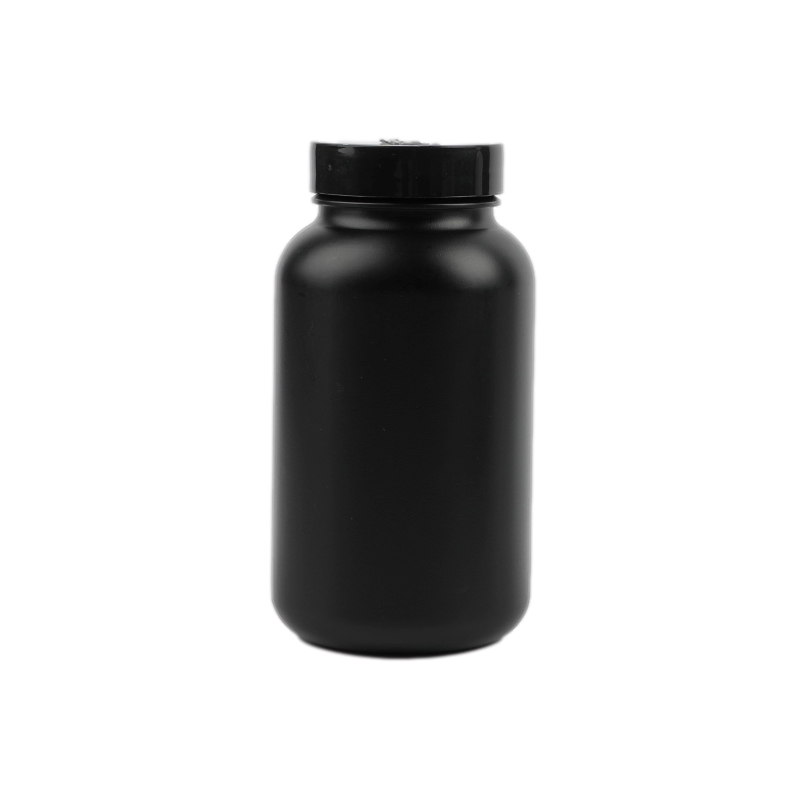 Manufacture bottle 300ml 10oz HDPE black food plastic bottles with CRC cap