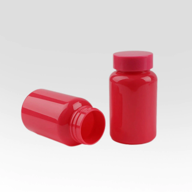 China OEM 280ml Red Medicine Bottles For Liquid Storage With Screw Cap